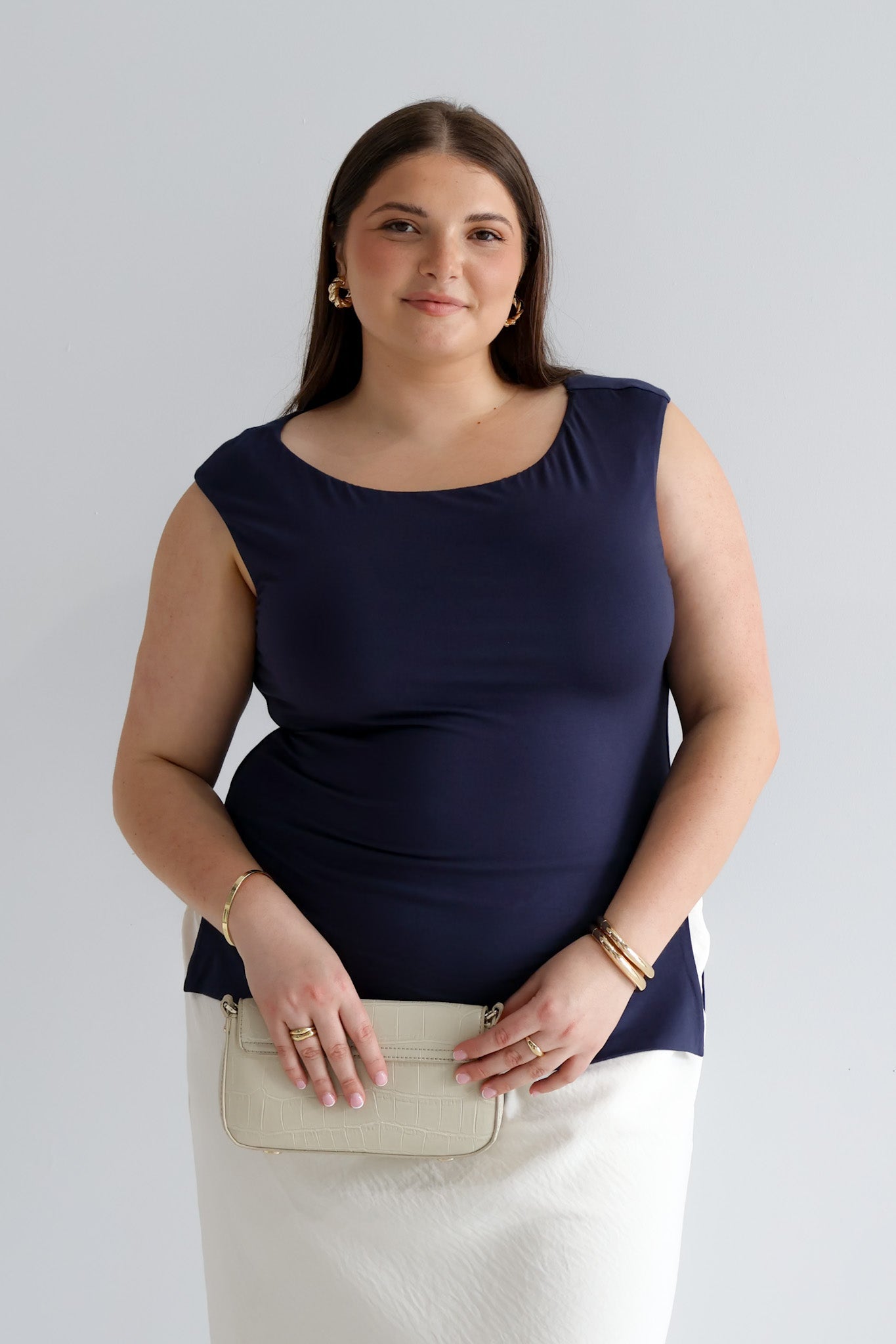 IVIE TOP NAVY - Fayt The Label