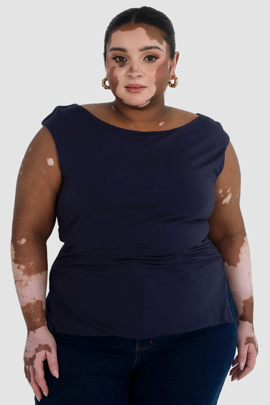 IVIE TOP NAVY - Fayt The Label