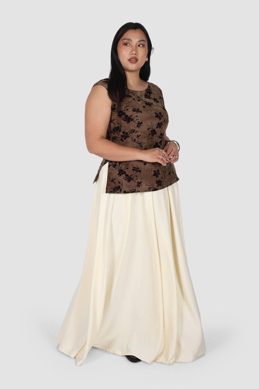 IVIE TOP SEPIA PETAL - Fayt The Label