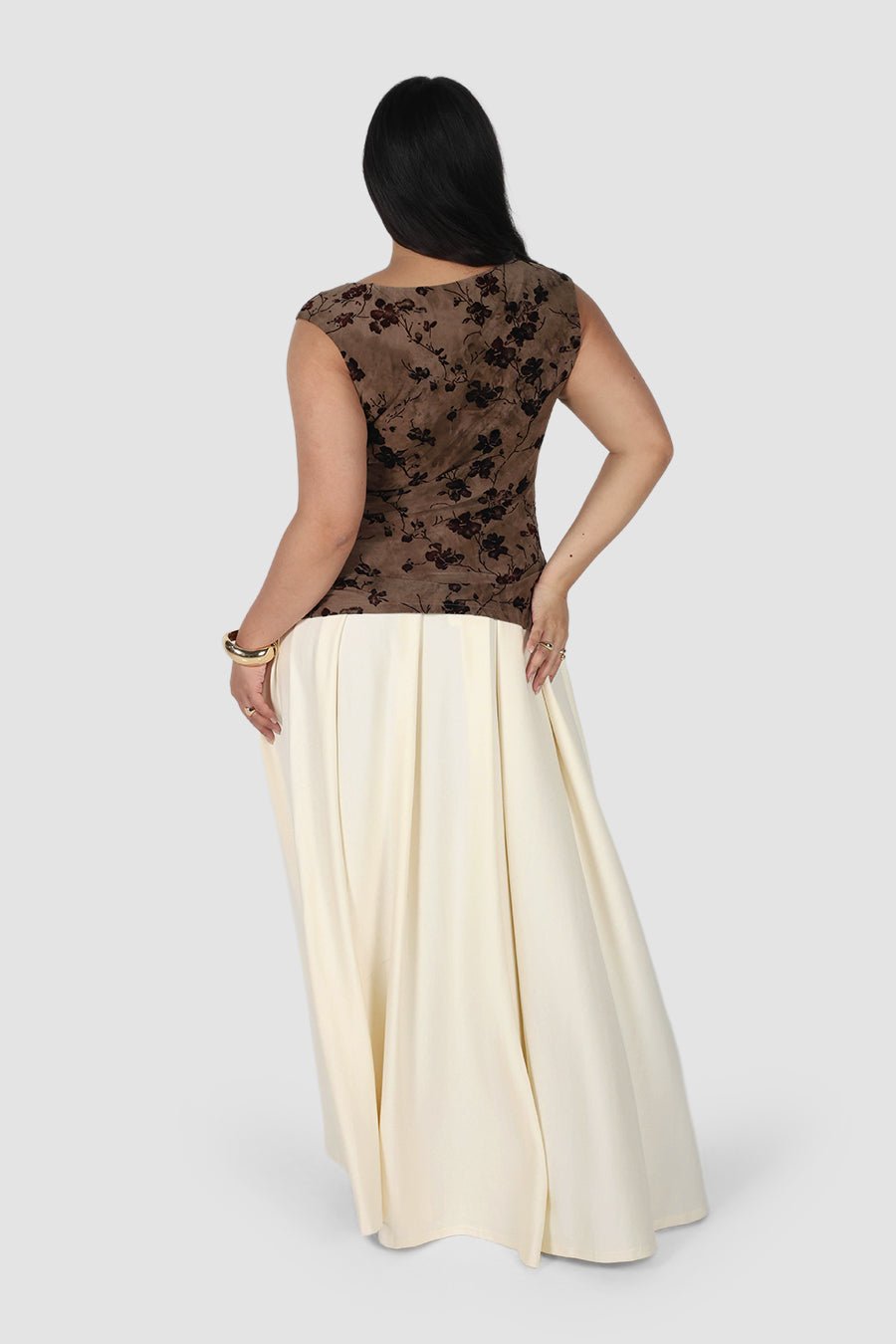 IVIE TOP SEPIA PETAL - Fayt The Label