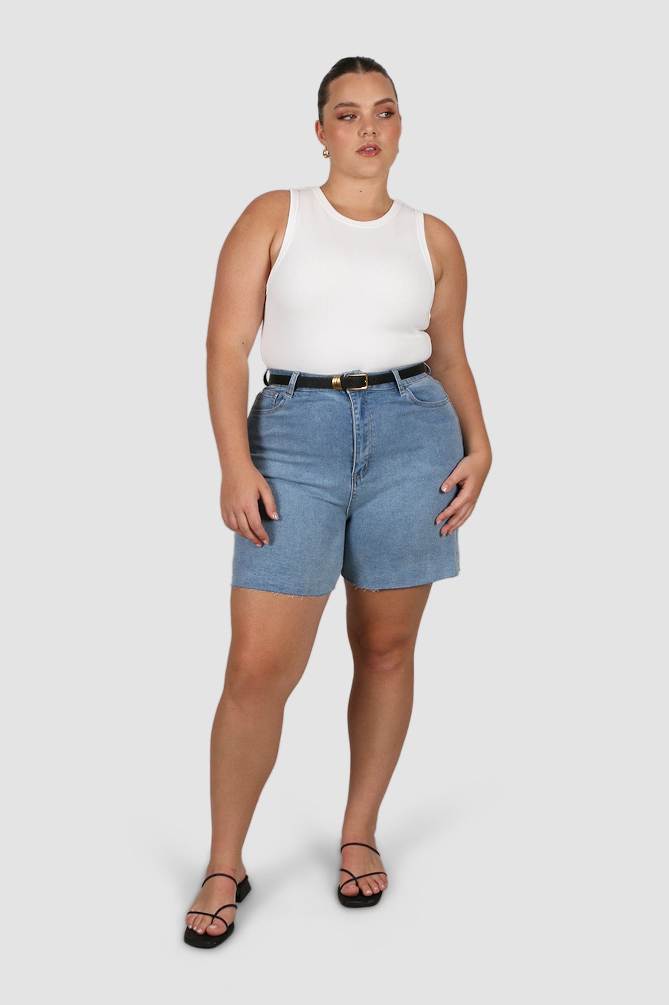 JAGGER DENIM SHORT BLUE WASH - Fayt The Label