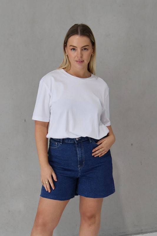 JAGGER DENIM SHORT DEEP BLUE - Fayt The Label