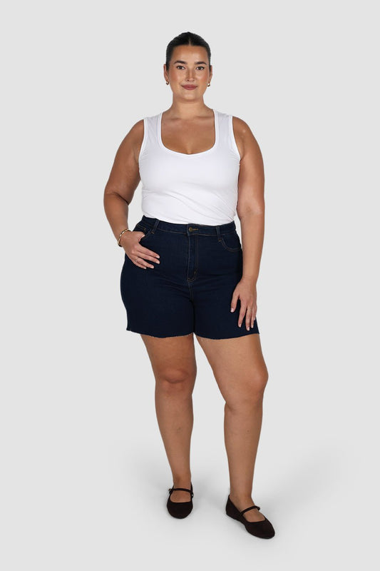 JAGGER DENIM SHORT MIDNIGHT BLUE - Fayt The Label