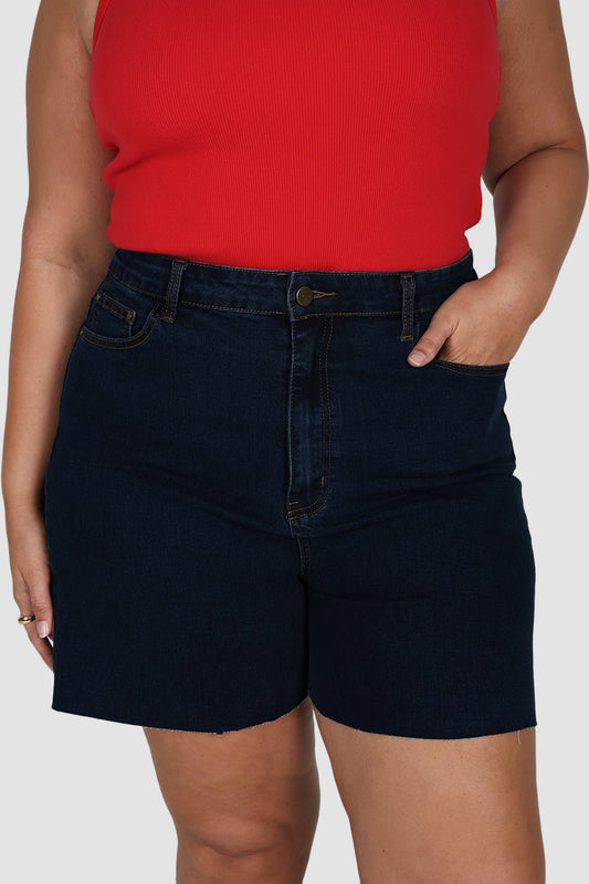 JAGGER DENIM SHORT MIDNIGHT BLUE - Fayt The Label