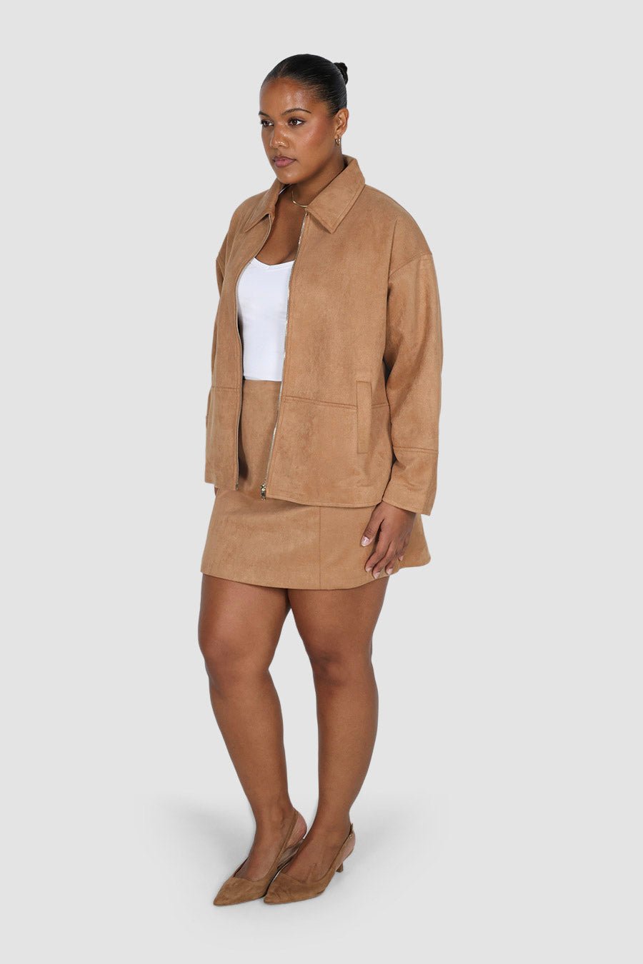 JUDE ZIP JACKET CARAMEL - Fayt The Label