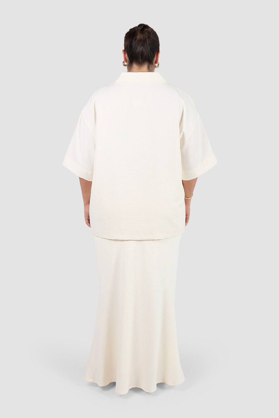 JUNIE OVERSIZED SHIRT BUTTERCREAM - Fayt The Label