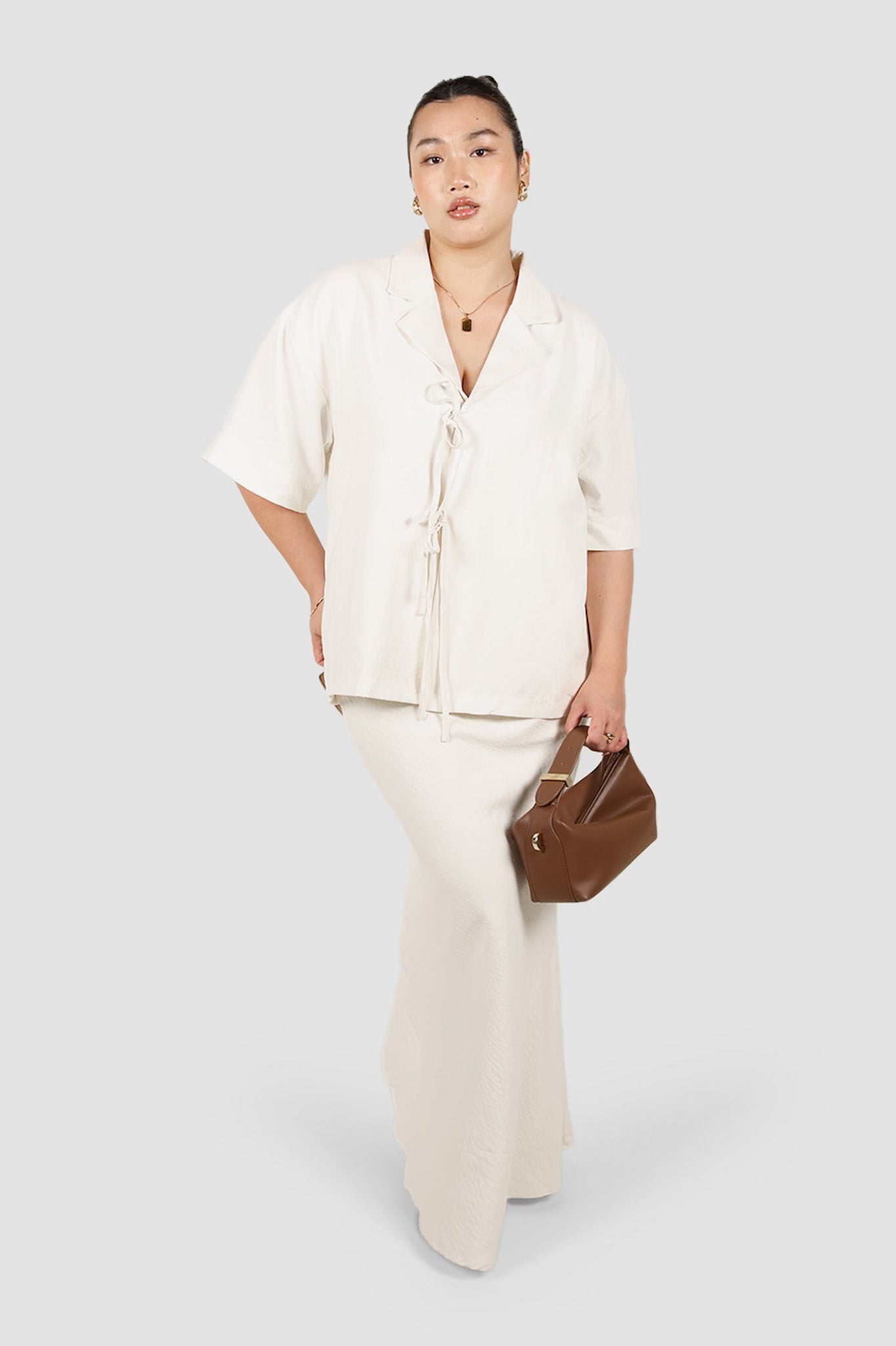 JUNIE OVERSIZED SHIRT PEARL - Fayt The Label