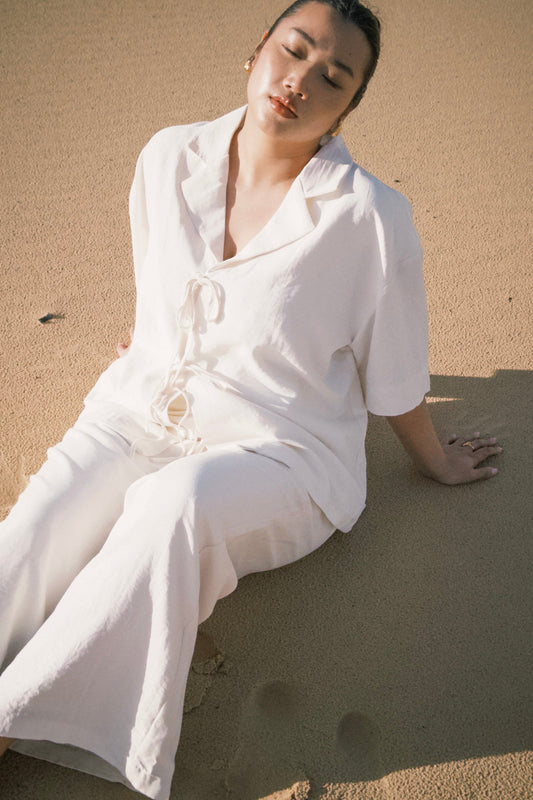 JUNIE OVERSIZED SHIRT PEARL - Fayt The Label