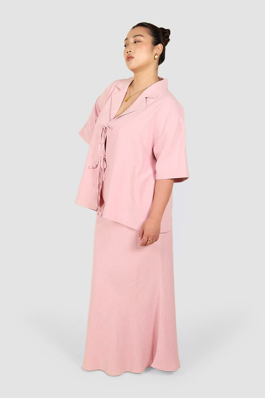 JUNIE OVERSIZED SHIRT PINK - Fayt The Label
