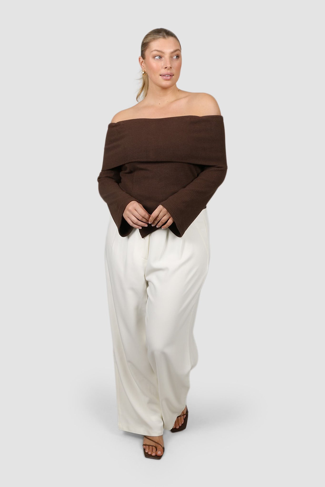 KENDALL TOP CHOCOLATE - Fayt The Label