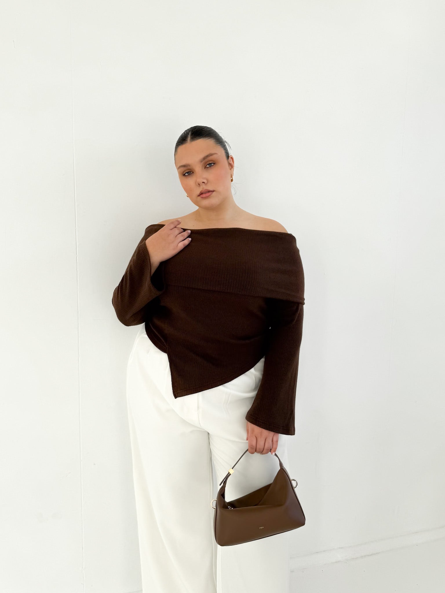 KENDALL TOP CHOCOLATE - Fayt The Label