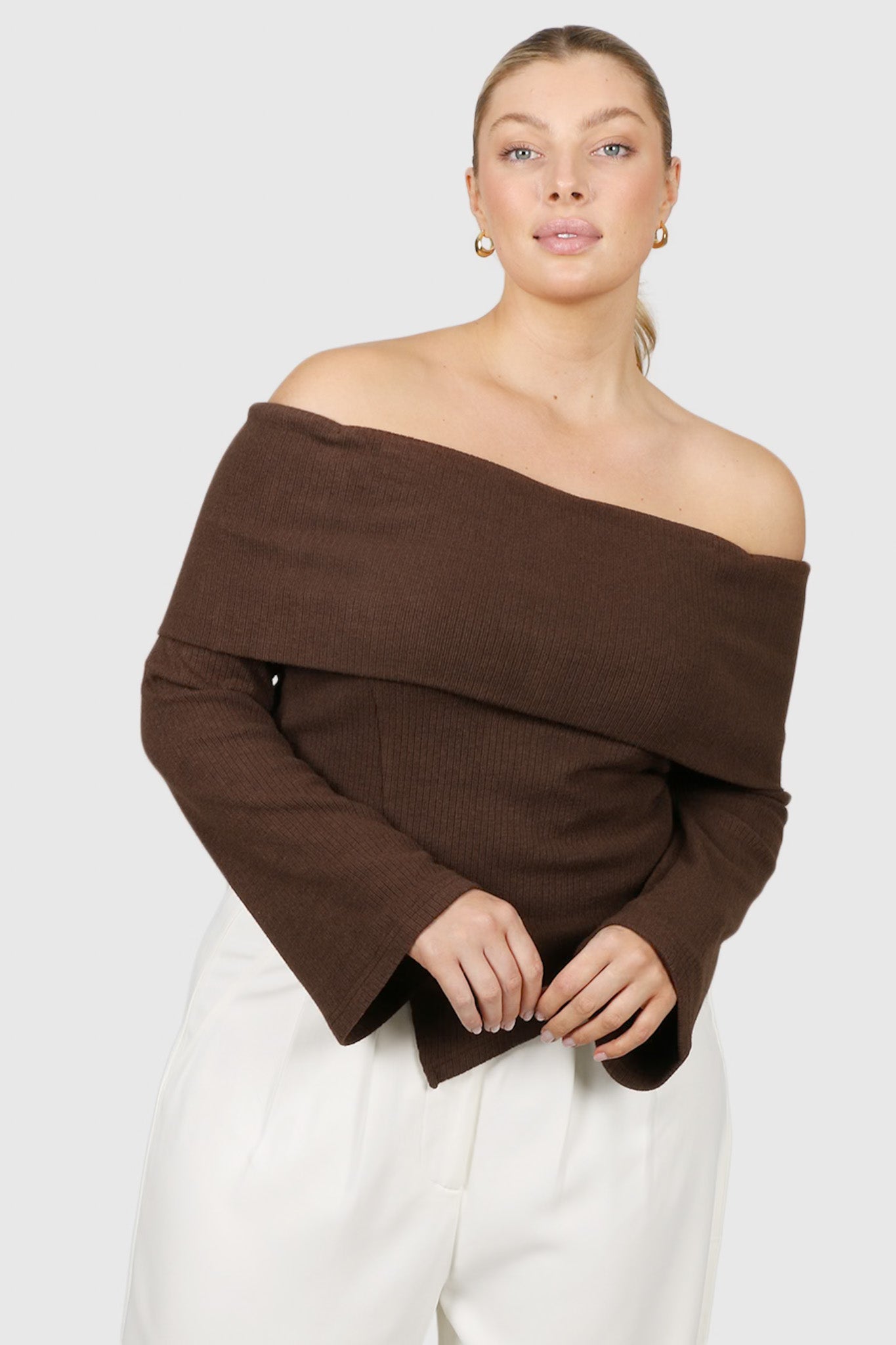 KENDALL TOP CHOCOLATE - Fayt The Label