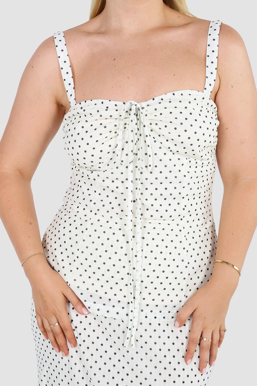 KIKI TOP WHITE SPOT - Fayt The Label