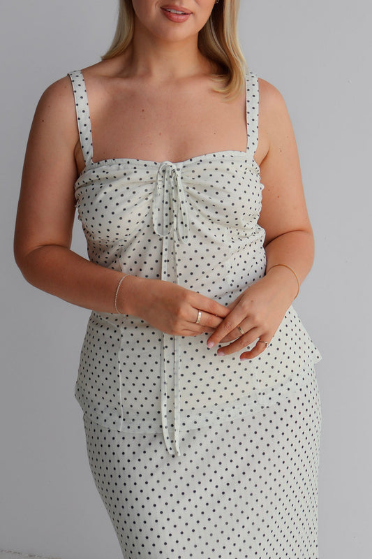 KIKI TOP WHITE SPOT - Fayt The Label