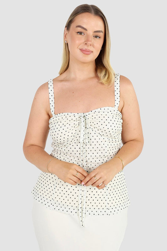 KIKI TOP WHITE SPOT - Fayt The Label