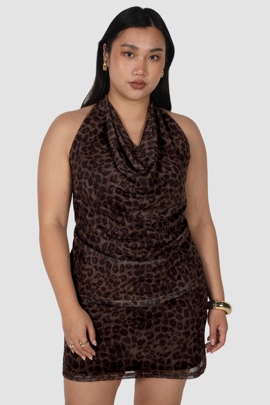 KIMMY TOP CHOC LEOPARD - Fayt The Label