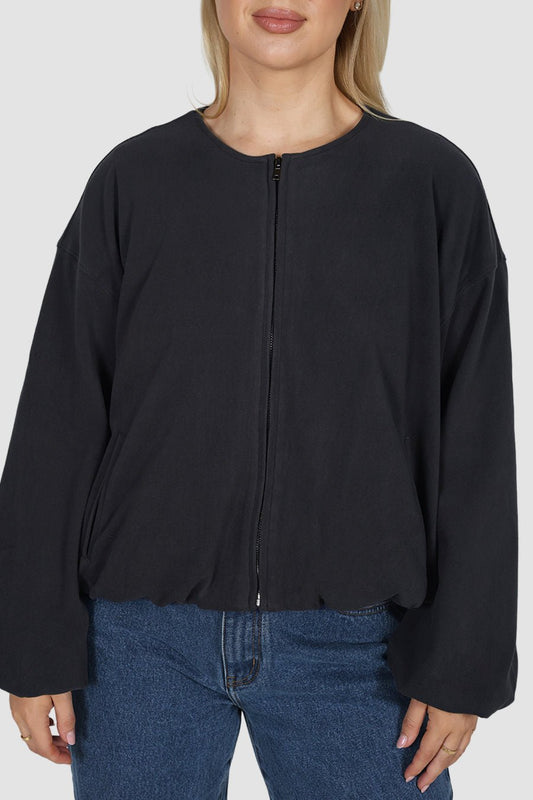 LAKIN BOMBER JACKET CHARCOAL - Fayt The Label