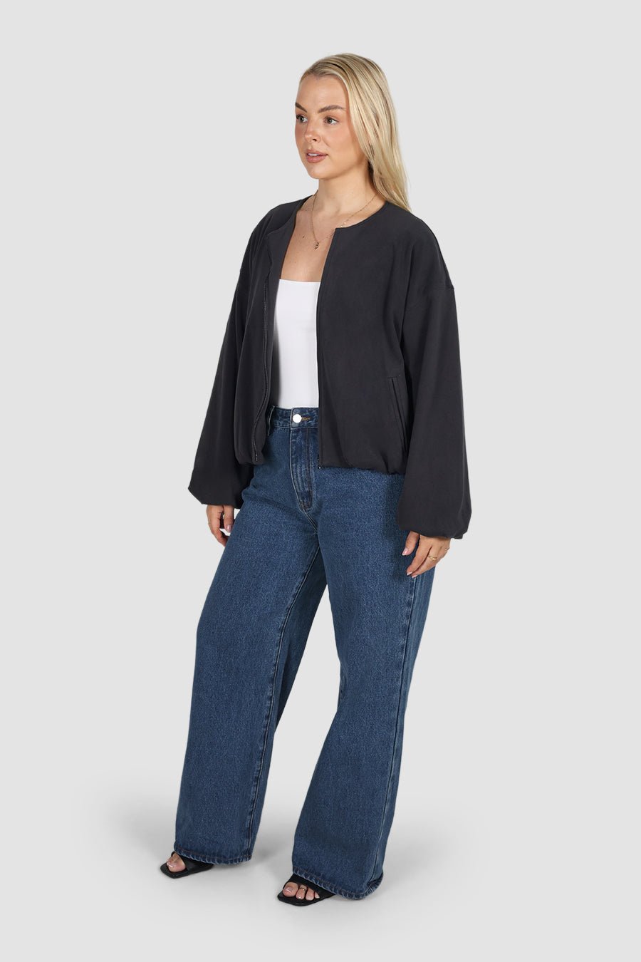LAKIN BOMBER JACKET CHARCOAL - Fayt The Label