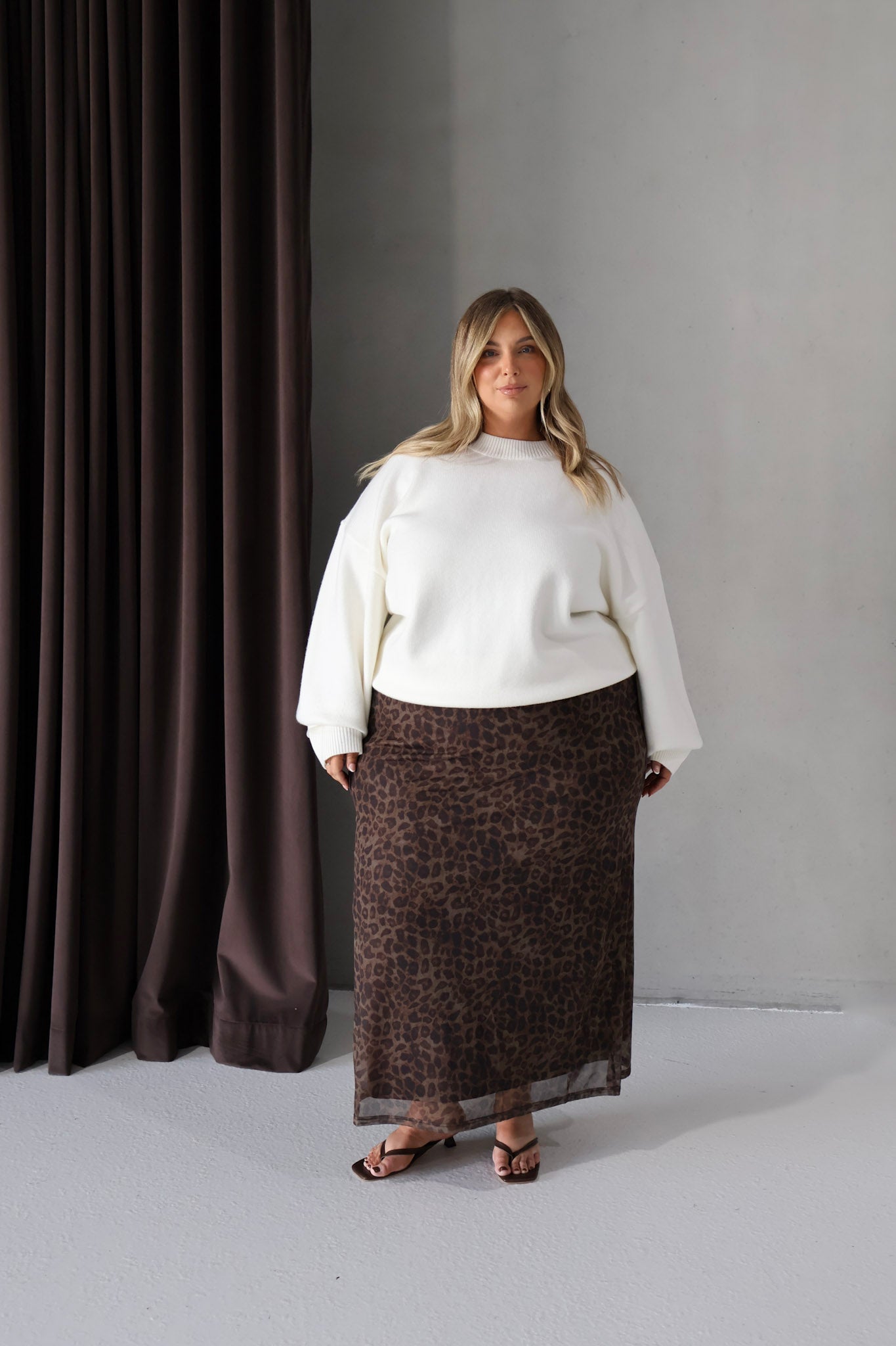 LALITA MAXI SKIRT CHOC LEOPARD - Fayt The Label