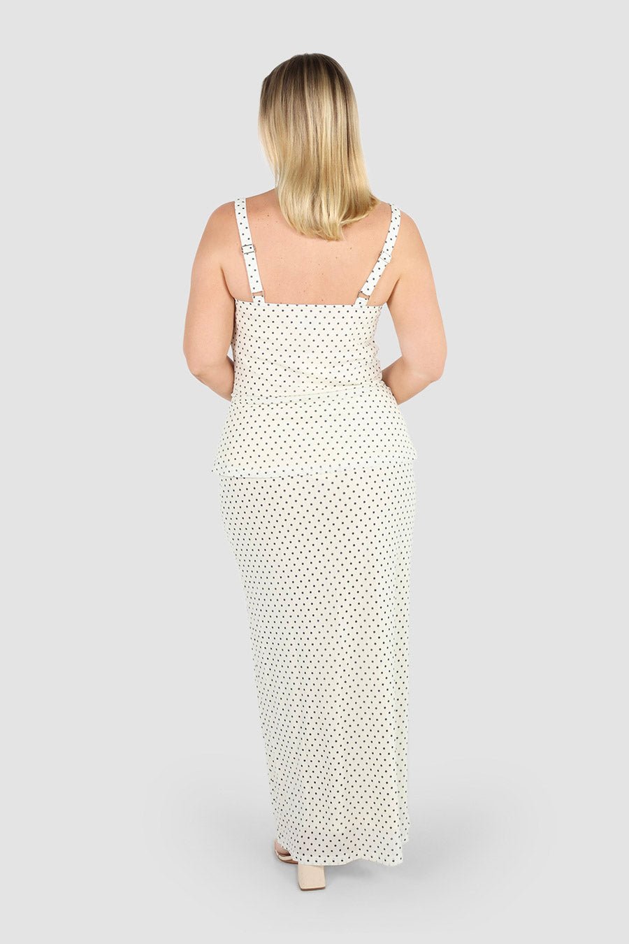 LALITA MAXI SKIRT WHITE SPOT - Fayt The Label