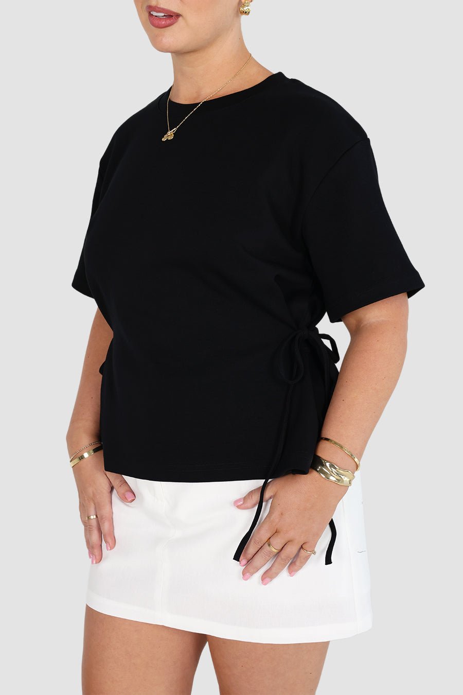 LEVI CINCH TEE BLACK - Fayt The Label