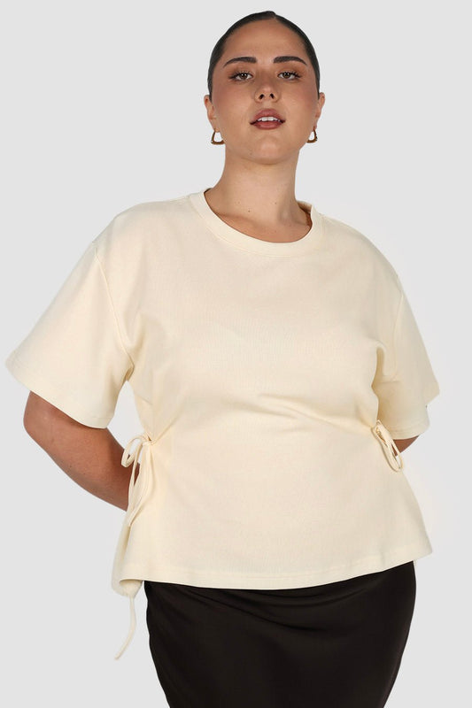 LEVI CINCH TEE MILK - Fayt The Label