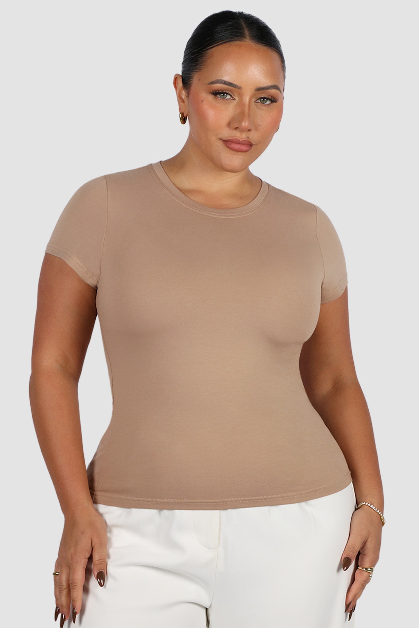 LIGHT BUTTERY TEE NEUTRAL - Fayt The Label