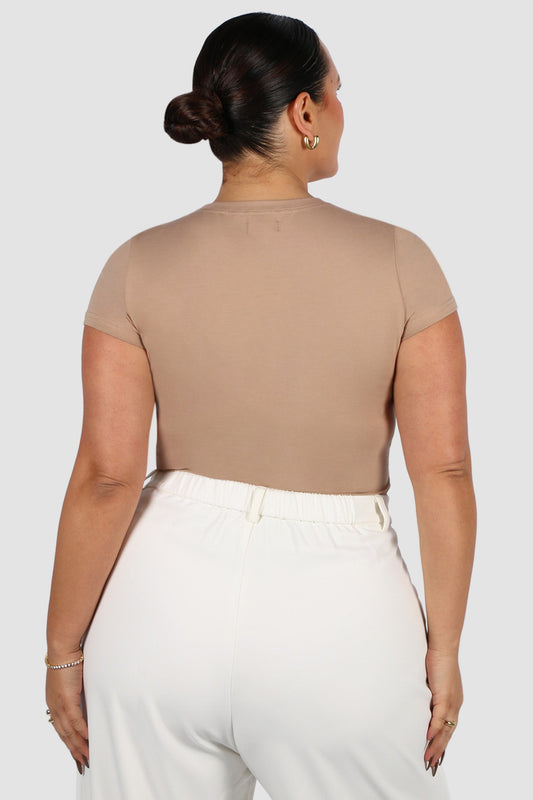 LIGHT BUTTERY TEE NEUTRAL - Fayt The Label
