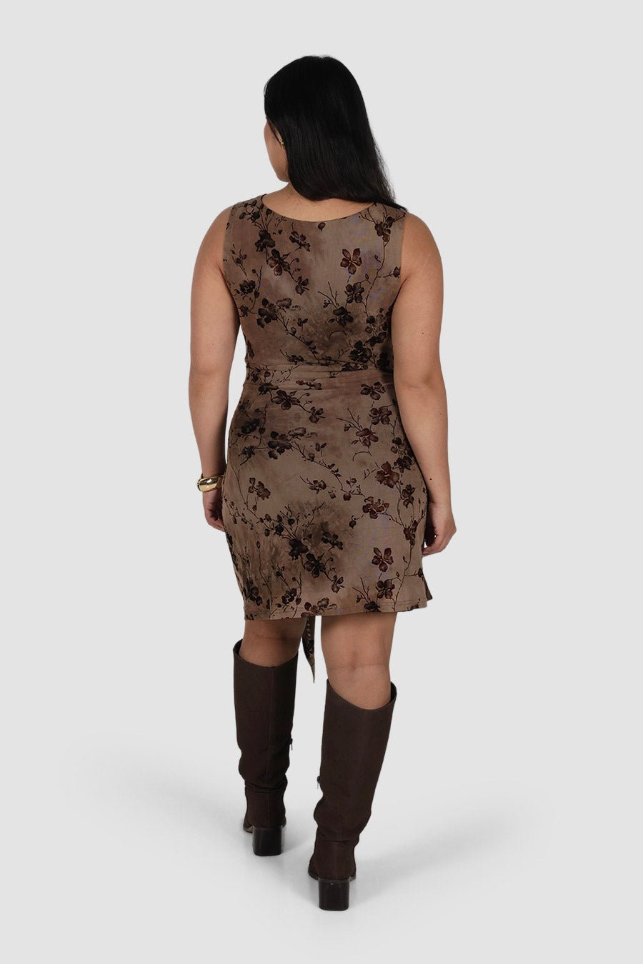 LISETTE MINI DRESS SEPIA PETAL - Fayt The Label