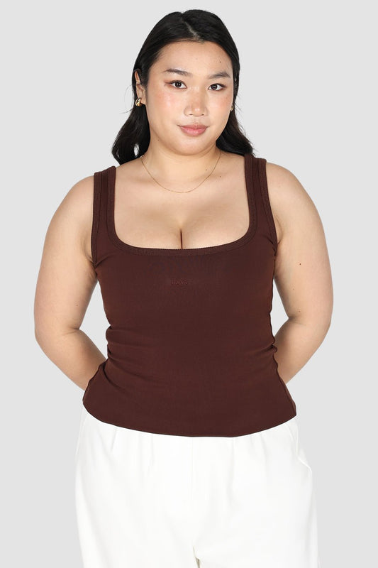 LOGO BUTTERY TANK CHOC - Fayt The Label