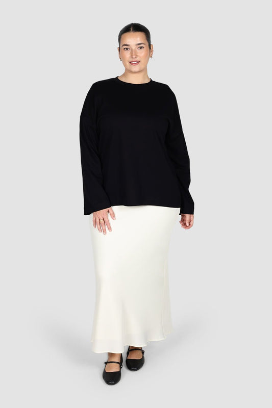LONG SLEEVE SIGNATURE TEE BLACK - Fayt The Label
