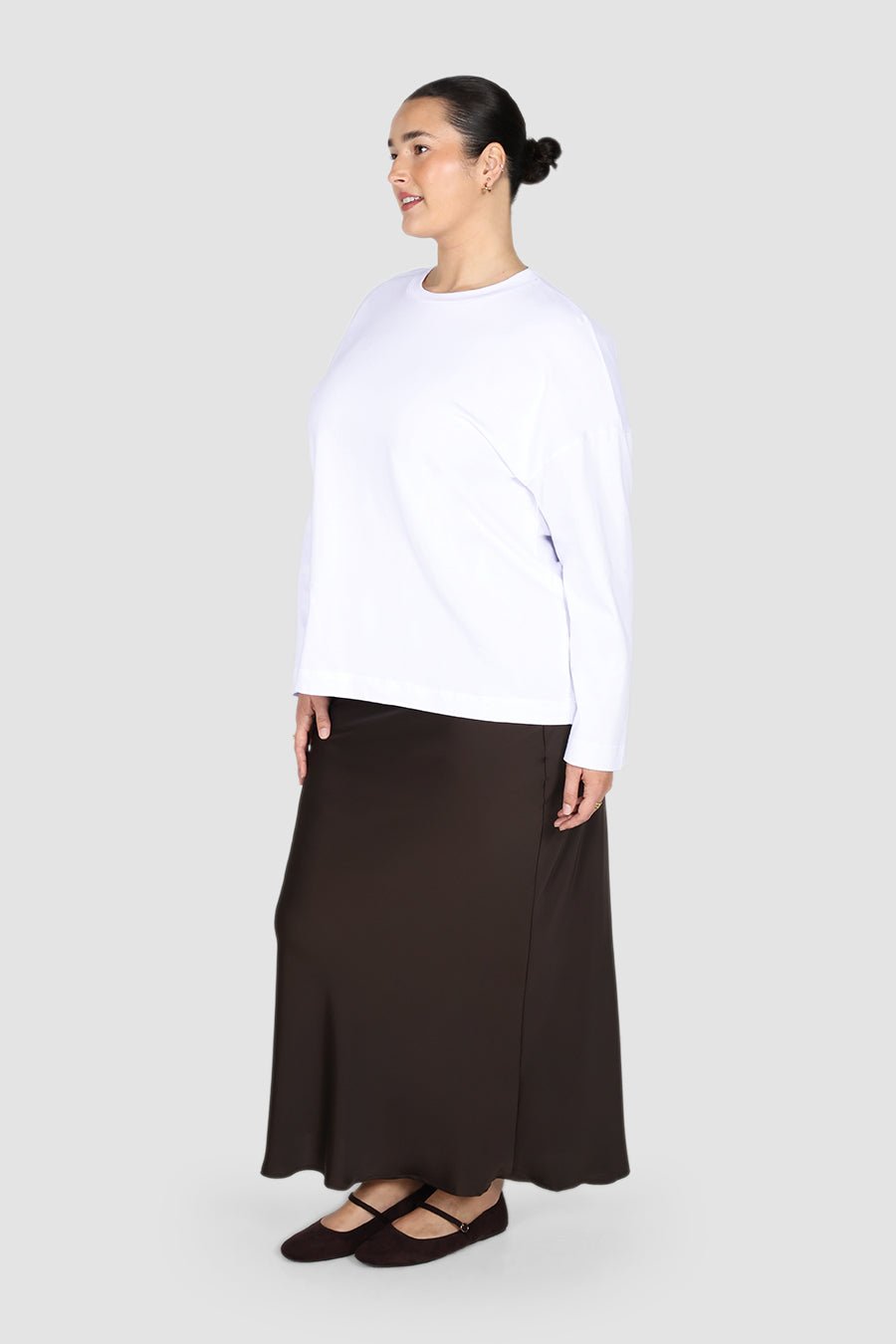 LONG SLEEVE SIGNATURE TEE WHITE - Fayt The Label