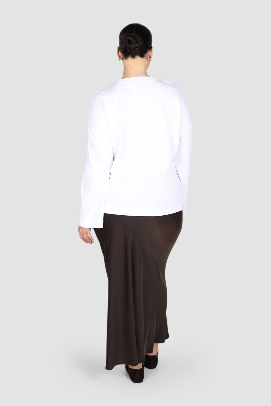 LONG SLEEVE SIGNATURE TEE WHITE - Fayt The Label