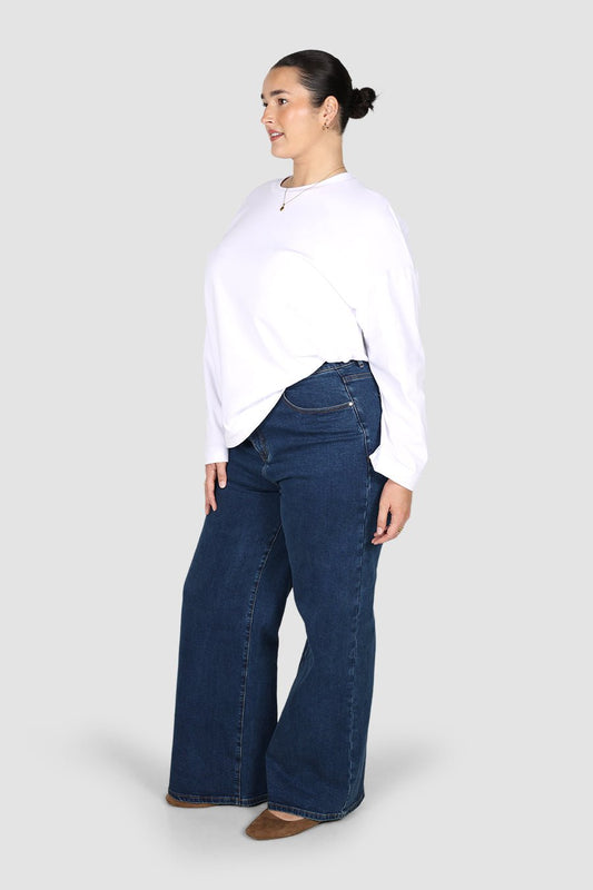 LONG SLEEVE SIGNATURE TEE WHITE - Fayt The Label