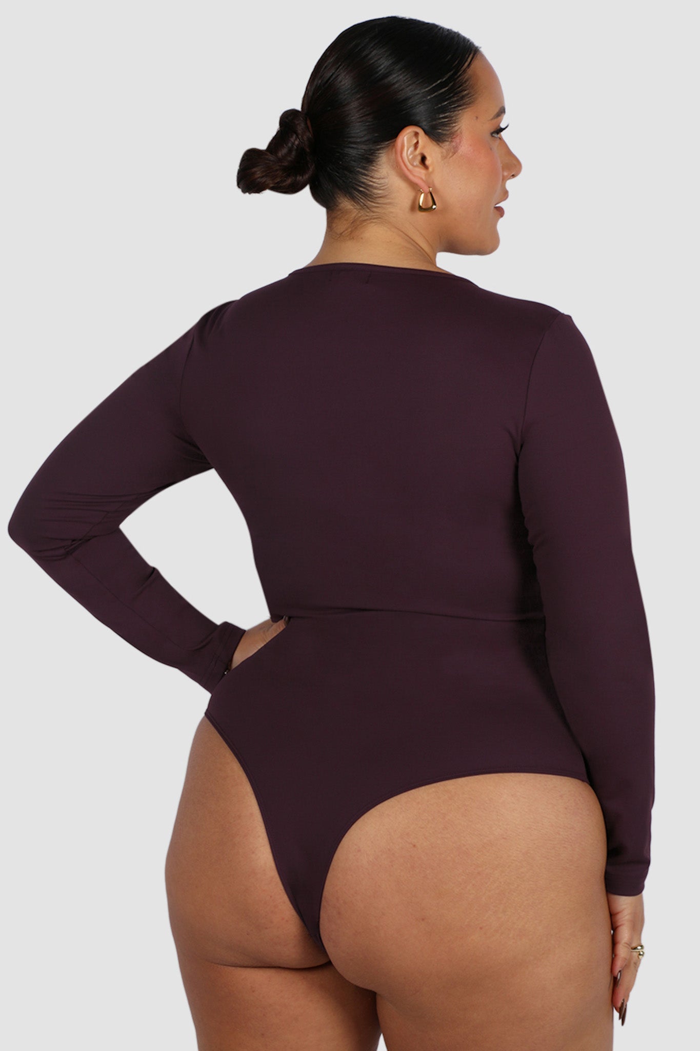 L/S BODYSUIT DEEP PLUM - Fayt The Label