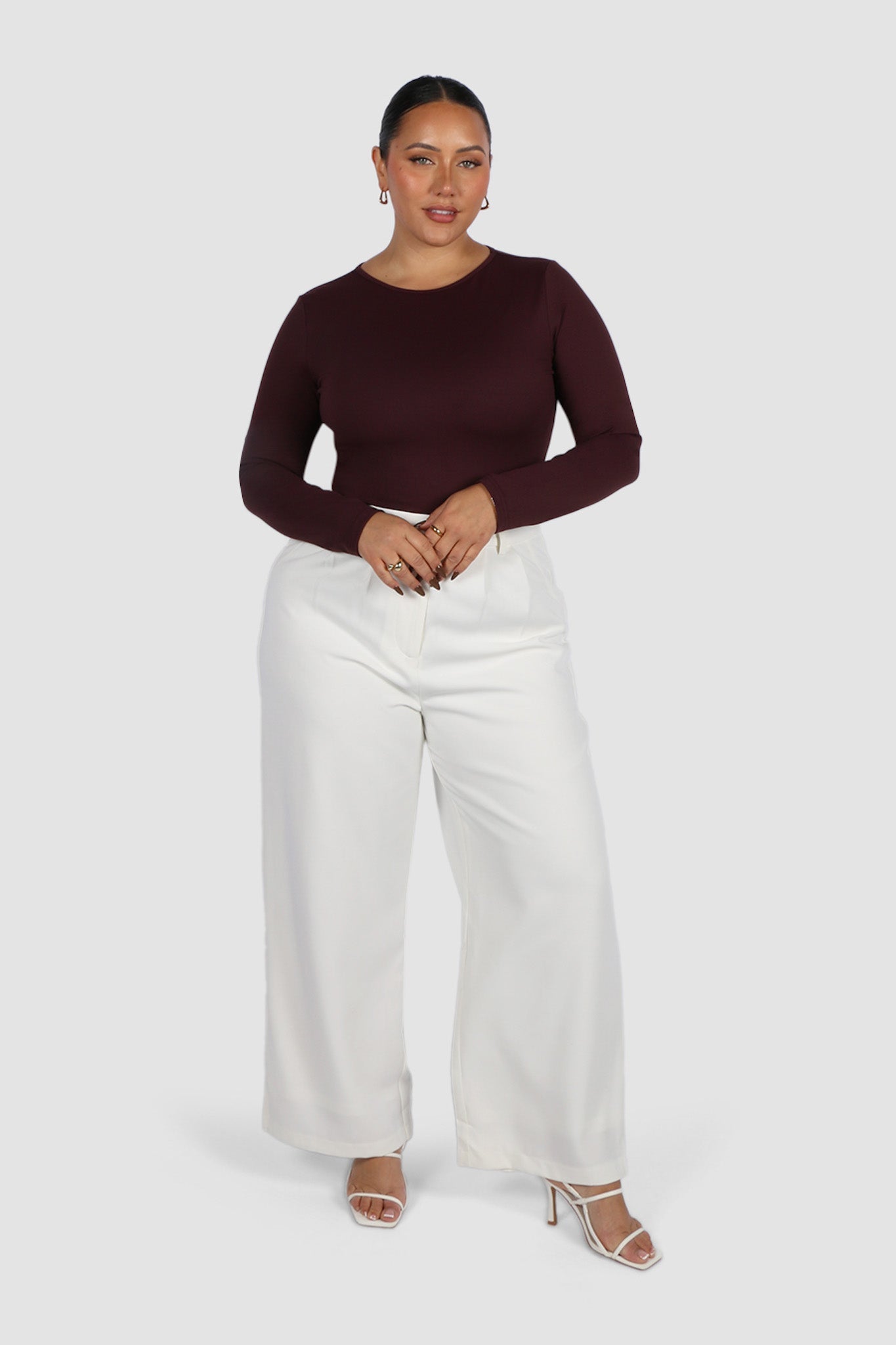 L/S BODYSUIT DEEP PLUM - Fayt The Label