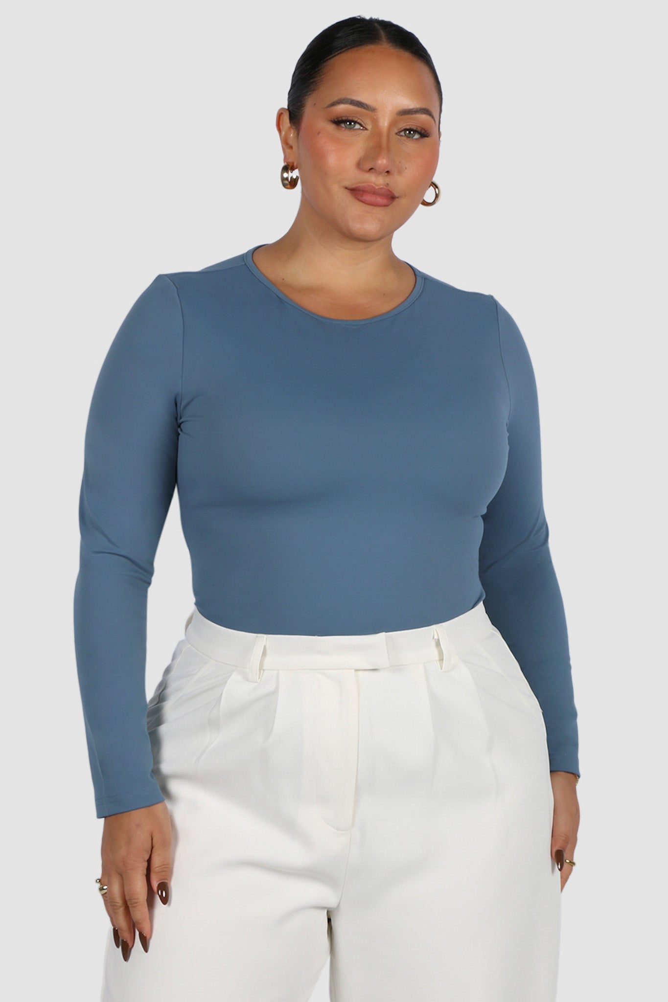 L/S BODYSUIT SLATE - Fayt The Label