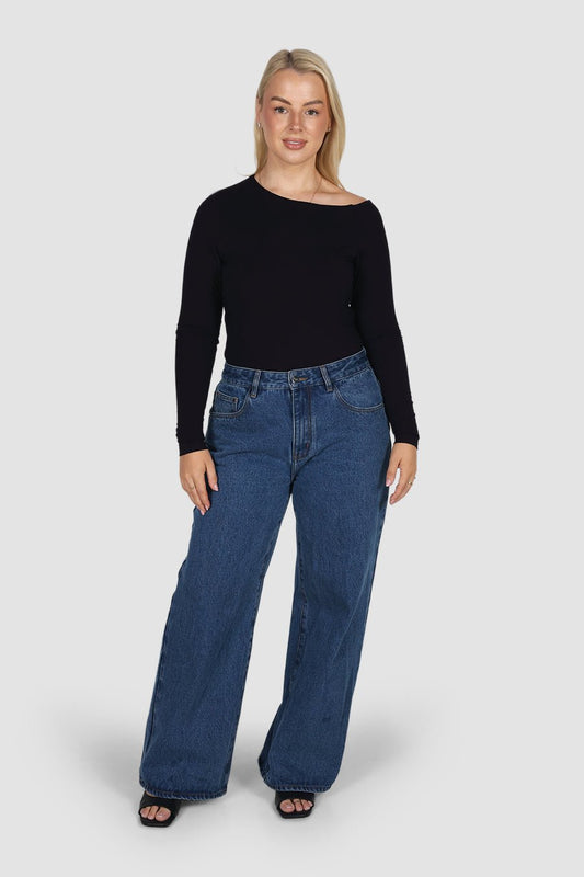 LULA LONG SLEEVE TOP BLACK - Fayt The Label