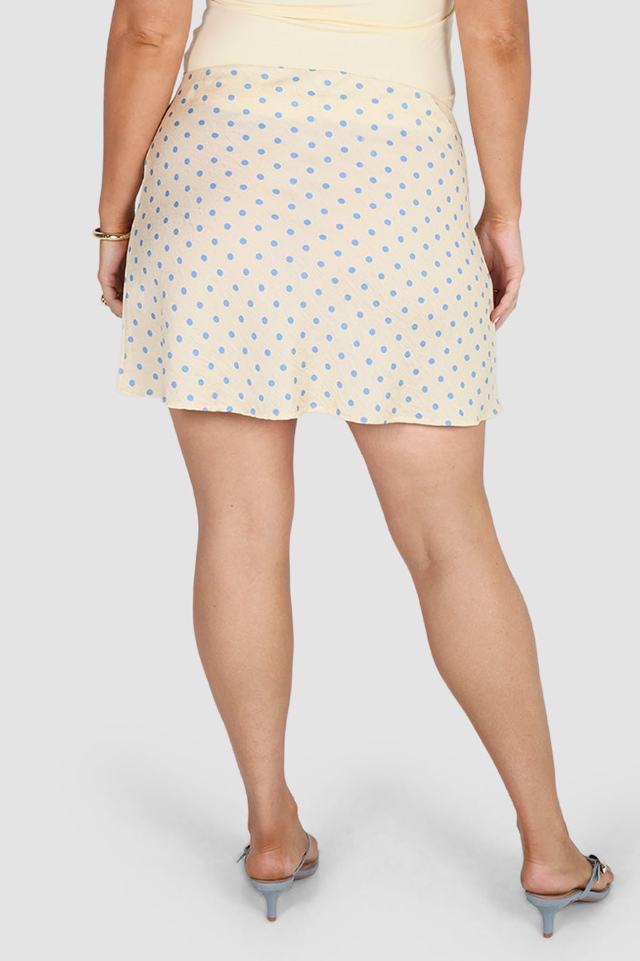 LULU MINI SKIRT BLUE POLKA - Fayt The Label