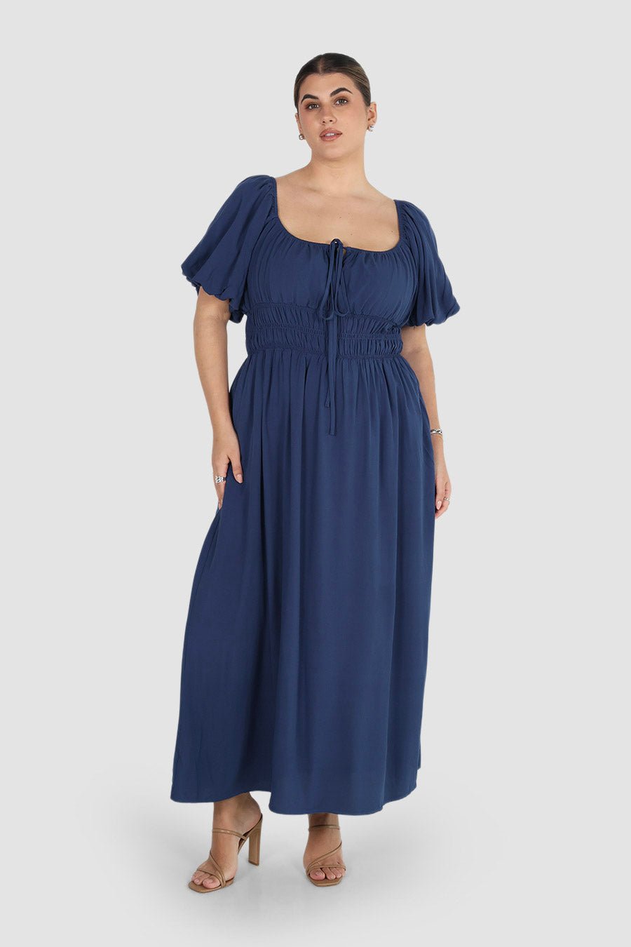 LUMA DRESS SLATE BLUE - Fayt The Label