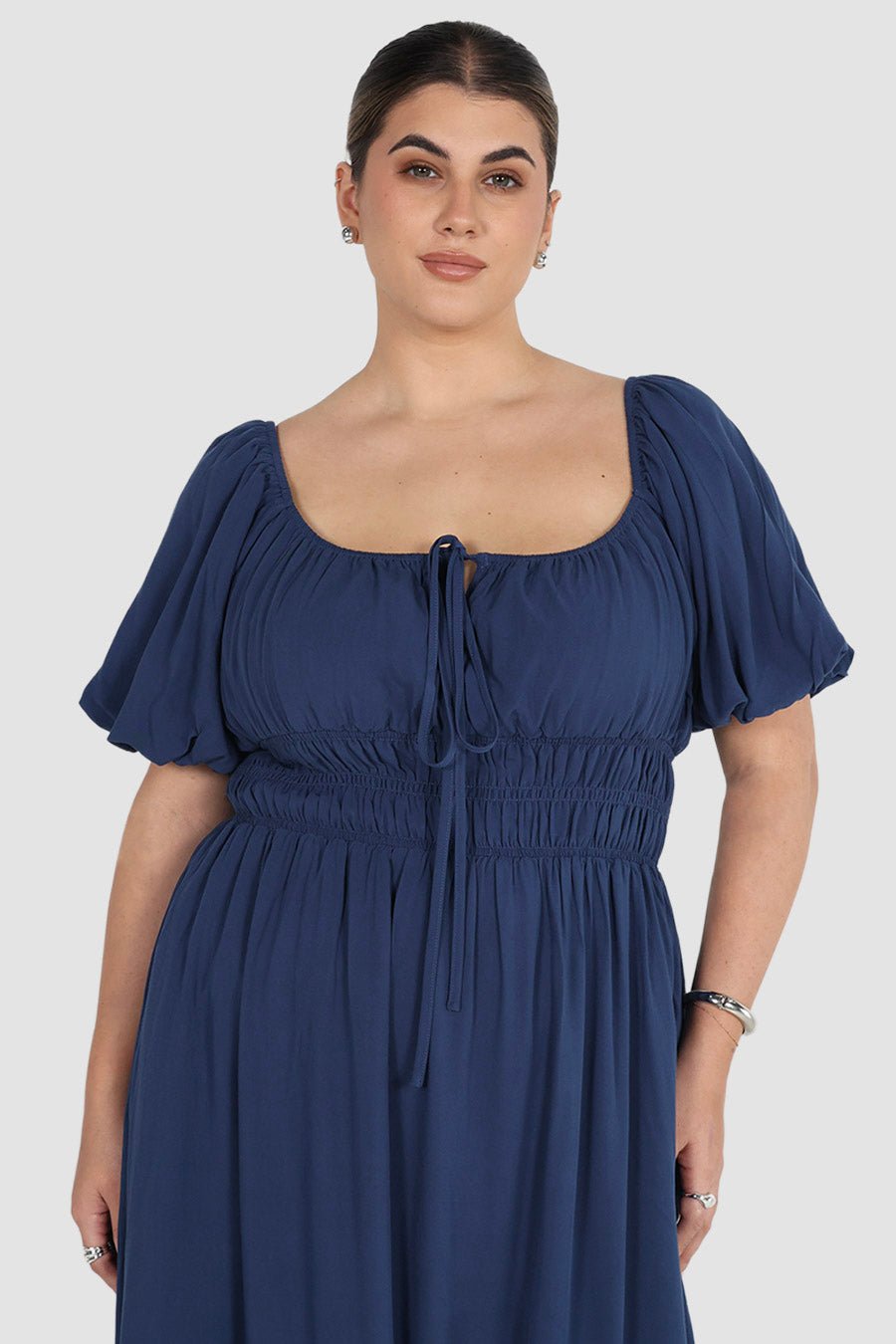 LUMA DRESS SLATE BLUE - Fayt The Label