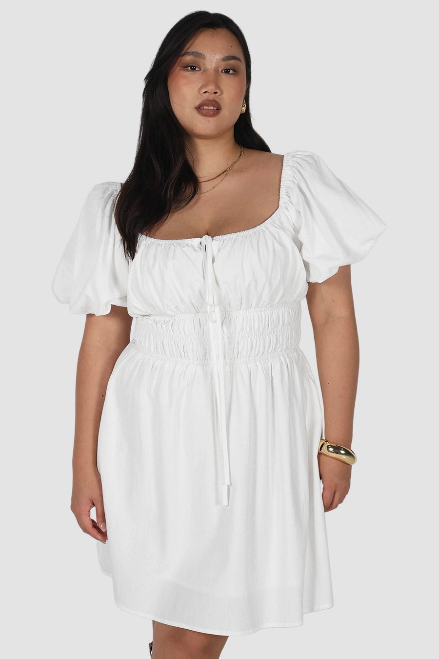LUMA MINI DRESS WHITE - Fayt The Label