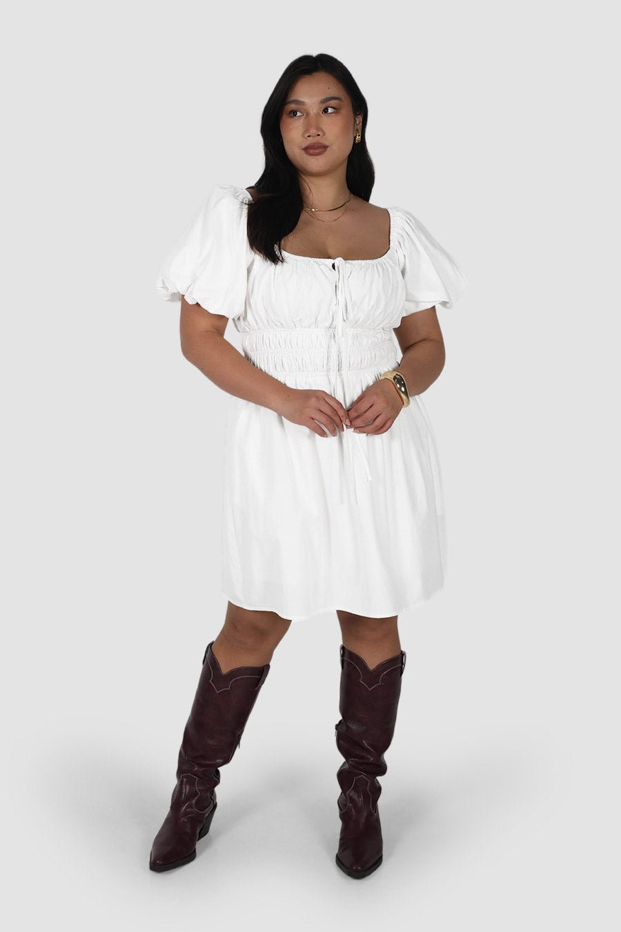 LUMA MINI DRESS WHITE - Fayt The Label