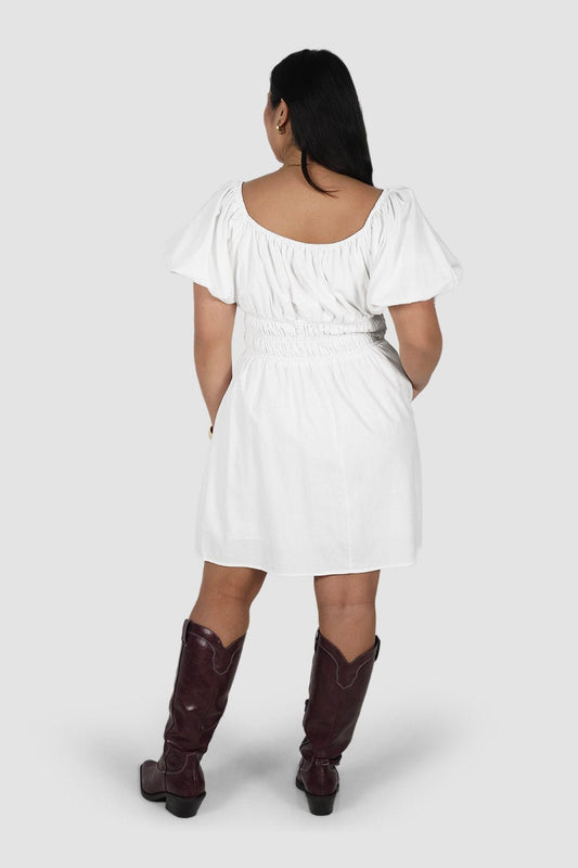 LUMA MINI DRESS WHITE - Fayt The Label