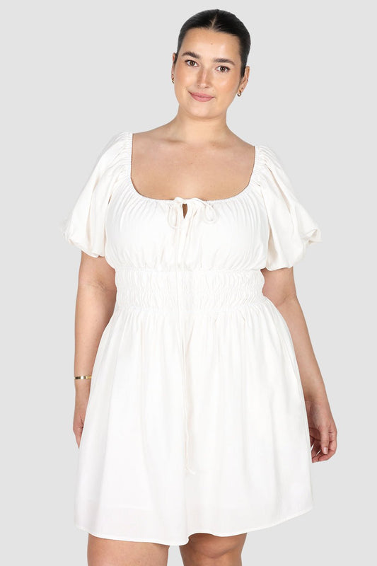 LUMA MINI DRESS WHITE - Fayt The Label