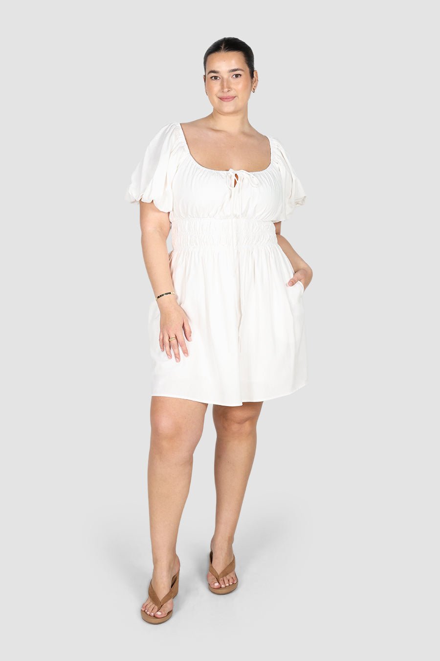 LUMA MINI DRESS WHITE - Fayt The Label