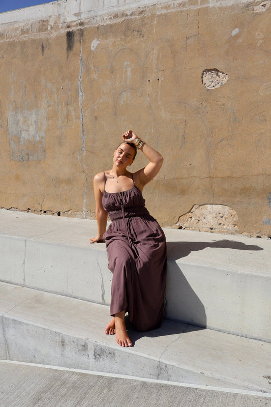 LUNARA MAXI DRESS MOCHA - Fayt The Label