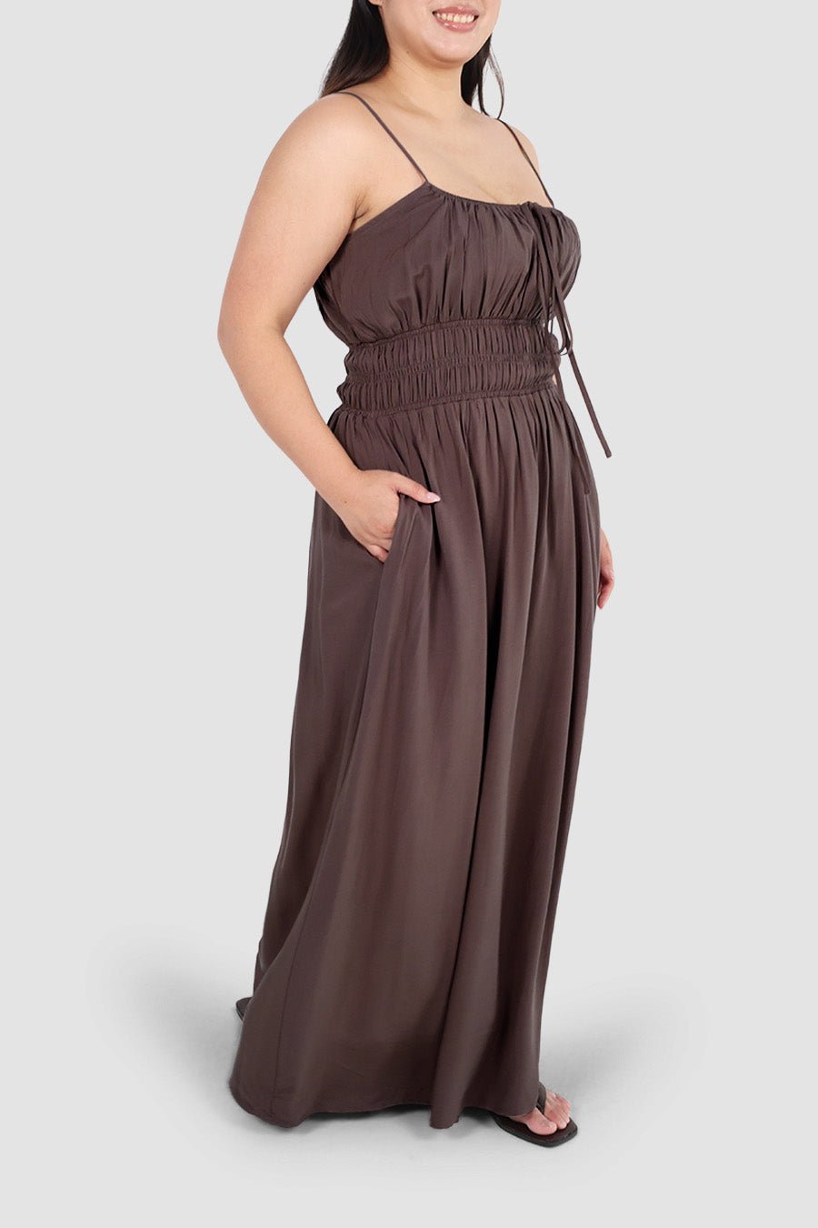 LUNARA MAXI DRESS MOCHA - Fayt The Label
