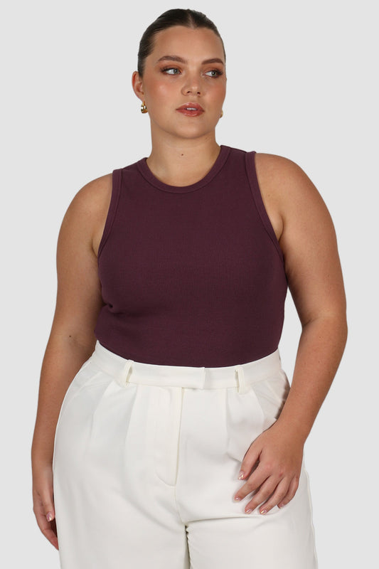 MALIBU TOP PLUM - Fayt The Label