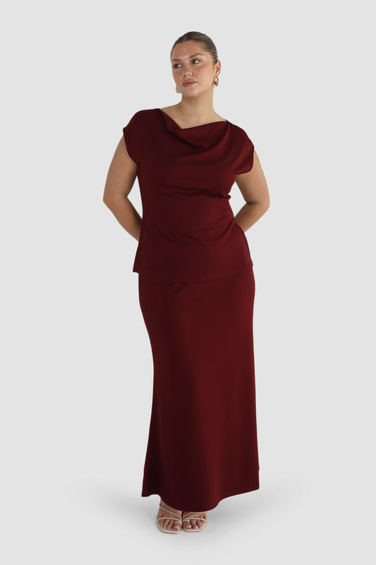 MARGO TOP MERLOT - Fayt The Label